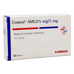CONCOR AMLO 5 / 5 MG (  BISOPROLOL FUMARATE / AMLODIPINE ) 30 ORAL TABLETS